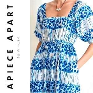 Apiece Apart Gali Shirred Midi Dress- NWOT